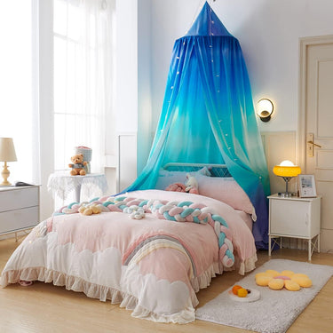 Bed Canopy for Boys,Girls Corlofrul Canopy for Bed Bedding Kids Room Castle Play Tent Hanging House Decor Reading Nook Gradient Canopies